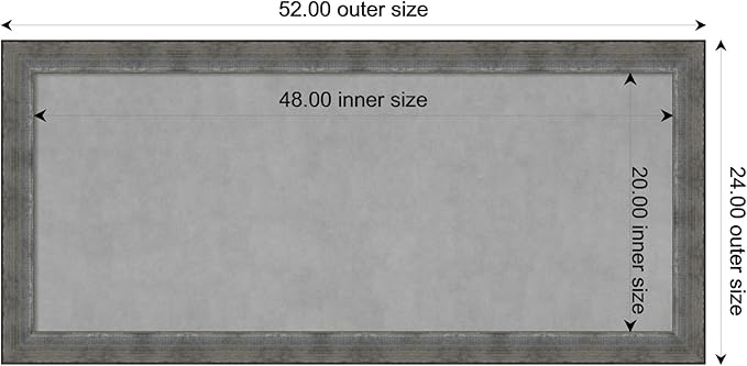 Amanti Art Silver Framed Magnetic Board 24x52 Oversize Vision Board - Image 3