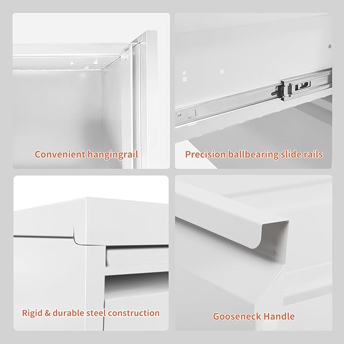 IKIMI 5 Drawer File Cabinet - Image 7