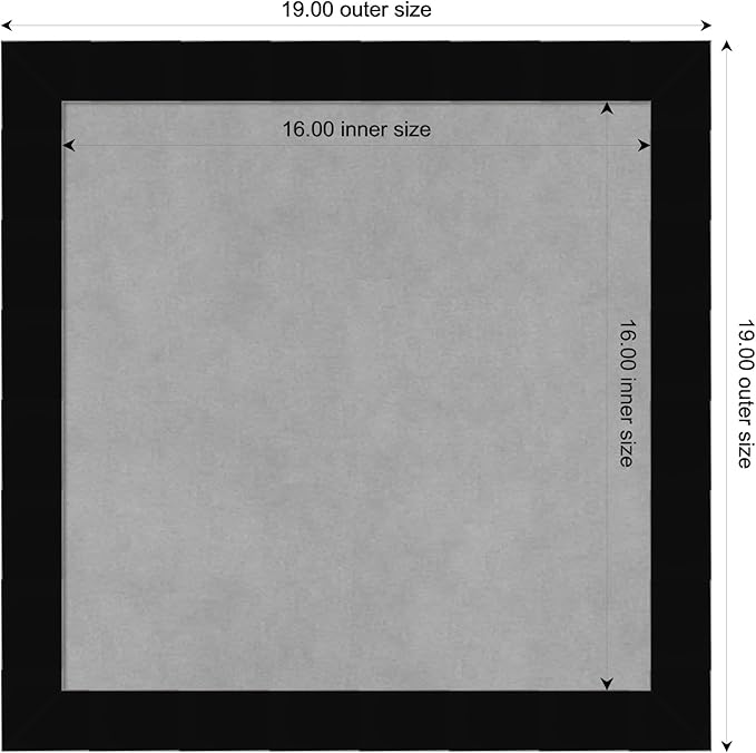 Amanti Art Black Framed Magnetic Board 19x19 Small Vision Board - Image 3