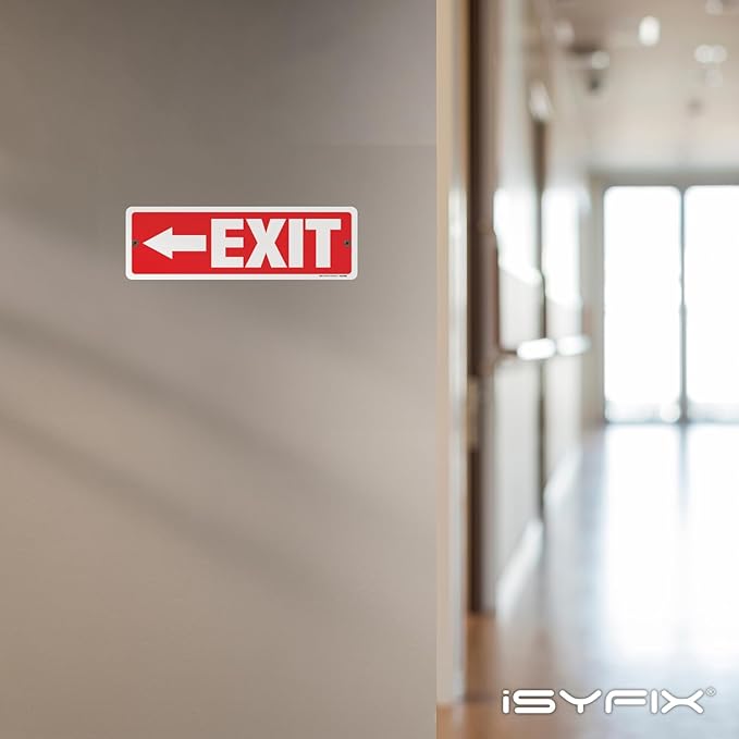 iSYFIX Exit Signs 6 Pack 12x4 Inch - Image 4