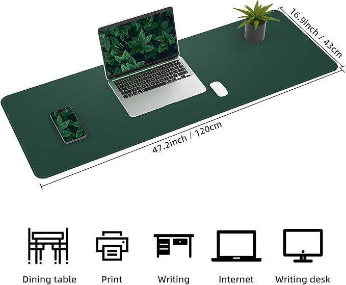 Leather Desk pad Protector, Large Desk mat - Image 3