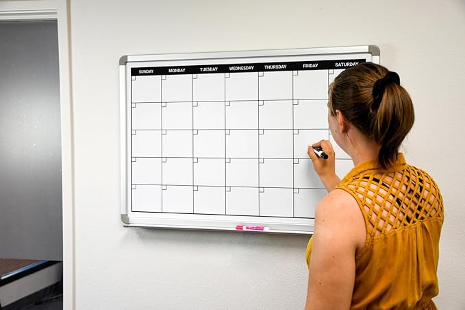 Month Calendar Dry-Erase Scheduling Whiteboard 60" x 40" - Image 4