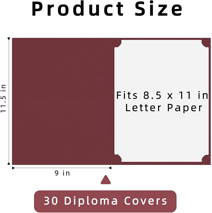 HAUTOCO 30 Packs Certificate Holders, Burgundy Diploma Holders, Document Award - Image 2
