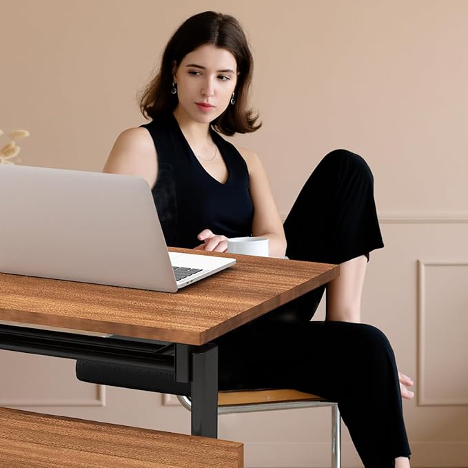 Modern Conference Table, Modular Flip-Top Seminar Meeting Table, Versatile - Image 2
