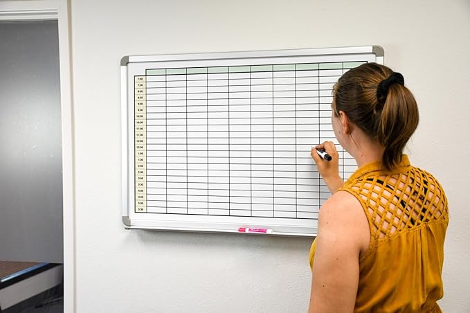 30 Minute Schedule with Color Whiteboard 36" x 24" - Image 4
