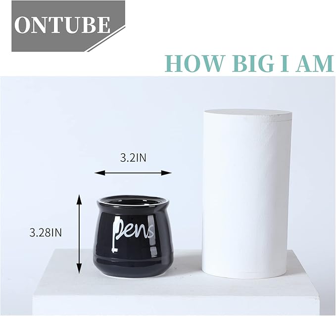 ONTUBE Porcelain Pens Holder Stand, Ceramic Pencils Holder - Image 3