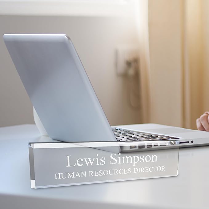 SignsByLITA Personalized Acrylic Desk Name Plate 2" x 8" - Image 4