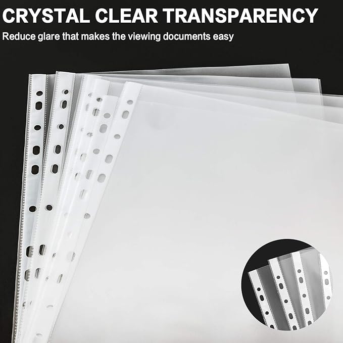 Sheet Protectors, PANDRI 1000 Pack Clear Heavy Duty Plastic Page Protectors - Image 5