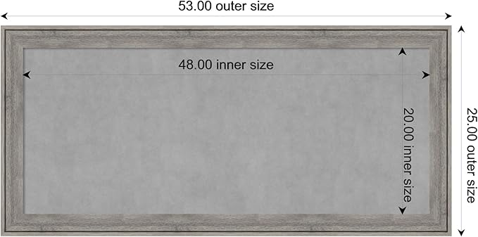 Amanti Art Grey Framed Magnetic Board 25x53 Oversize Vision Board - Image 3