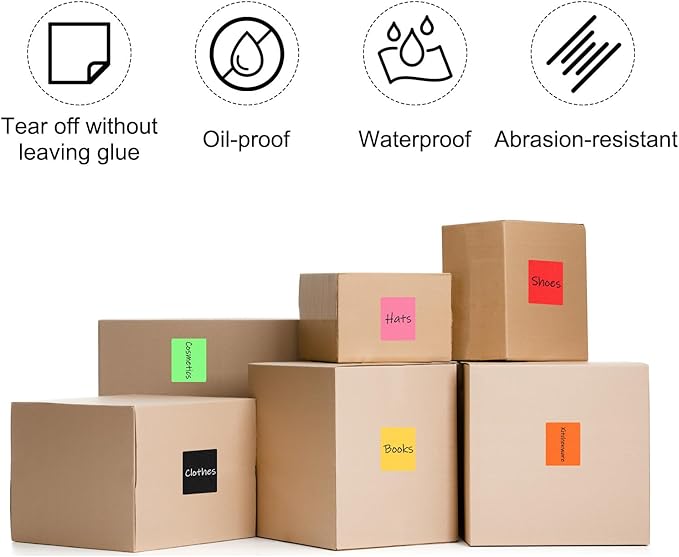 PATIKIL 2 x 3 Inch Rectangle Inventory Color Coding Labels 2 Roll, Square - Image 5
