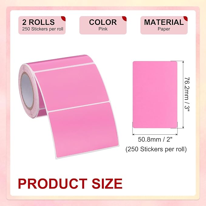 PATIKIL 2 x 3 Inch Rectangle Inventory Color Coding Labels 2 Roll, Square - Image 2
