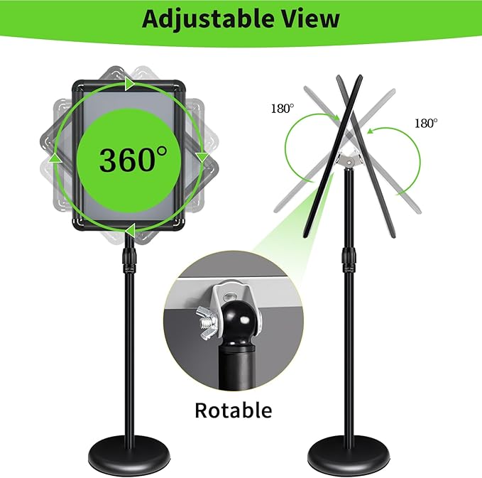 INNOVSIGN Adjustable Pedestal Sign Holder Stand 11x17Inch, Floor Standing - Image 4