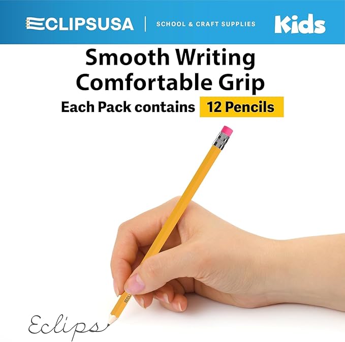 E-CLIPS USA Pre-Sharpened Pencils Bulk Pencil #2 School Supplies Bulk Number 2 - Image 4
