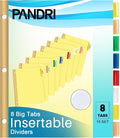 Binder Divider, PANDRI 120 Pack Binder Index Dividers by PANDRI