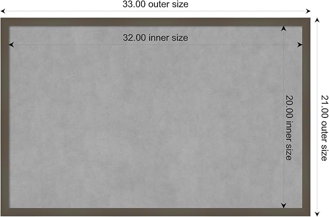 Amanti Art Grey Framed Magnetic Board 21x33 Large Vision Board - Image 3