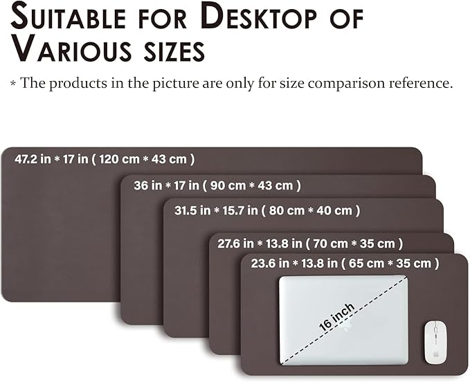 Large Desk Mat - 47.2"x 17" Non-Slip PU Desk Pad - Image 5