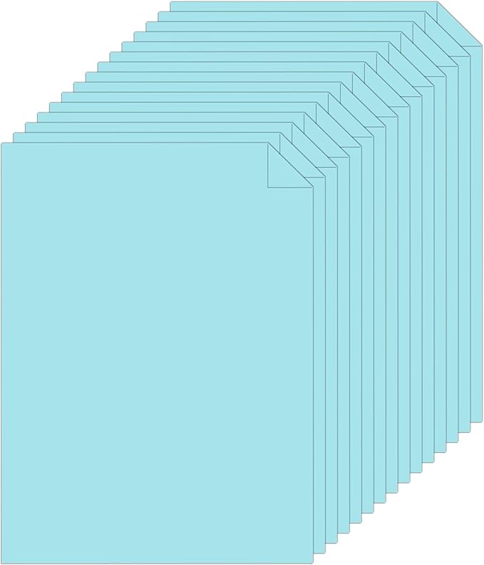 Silunkia 120 Sheets Light Blue Cardstock 8.5 x 11 Craft Paper, 250gsm/92lb by Silunkia