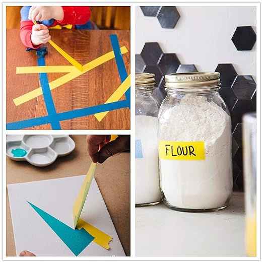 KIWIHUB Yellow Painters Tape, DIY Crafting, Decoration and School Projects - Image 6