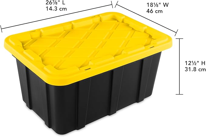 Sterilite 6-Pack Industrial Tote, Plastic Storage Container Bins - Image 3