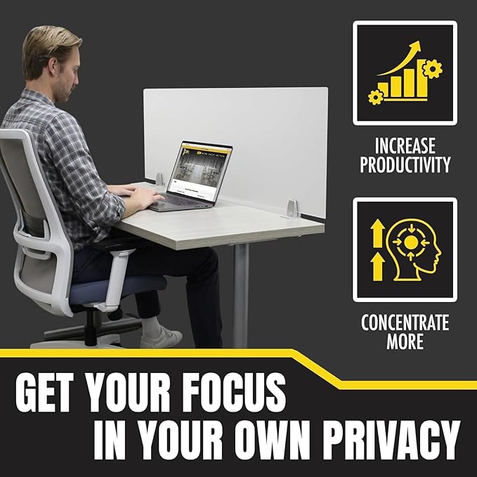 OBEX Clear Acrylic Desk Mounted Privacy Panel - Image 5