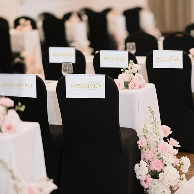 12 Pcs Reserved Seating Signs Reserved Chair Sign Printed Placeholder - Image 7