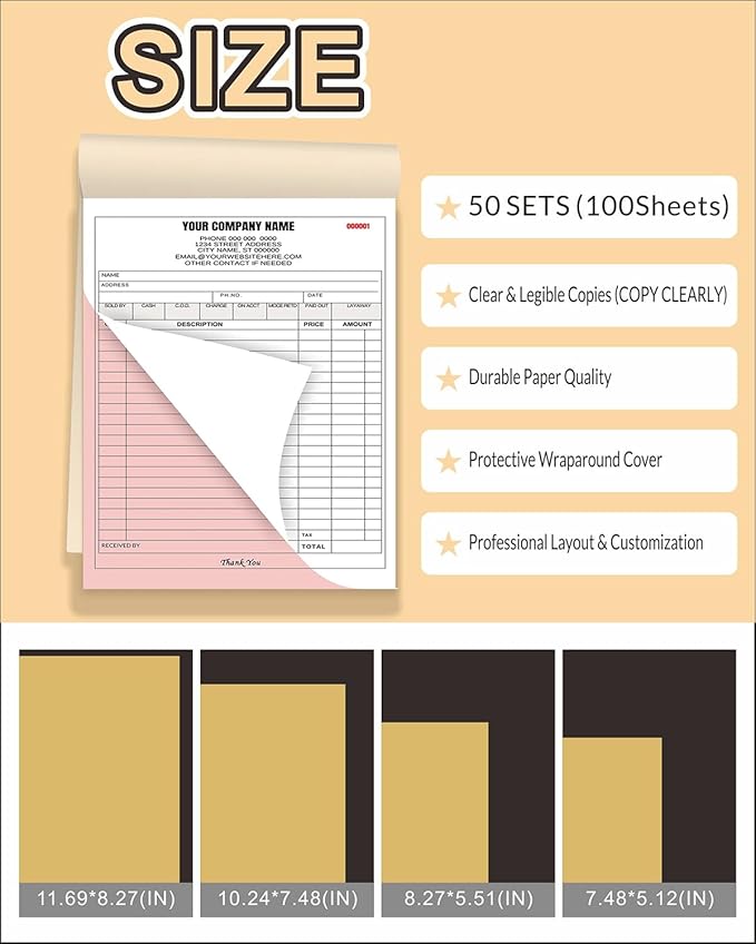 Custom Carbonless Invoice Book - Image 2