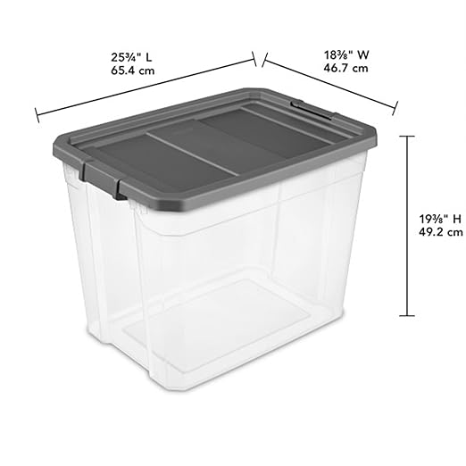 Sterilite 8-Pack Modular Stacker Box, Durable Clear Plastic Storage Bins - Image 2