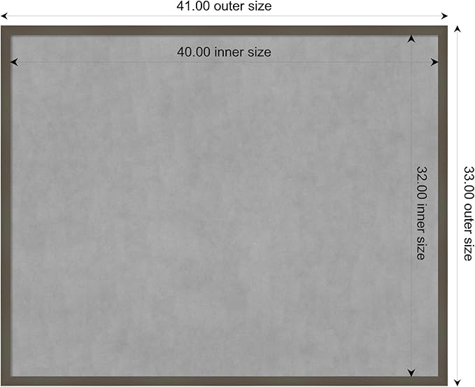 Amanti Art Grey Framed Magnetic Board 33x41 X-Large Vision Board - Image 3