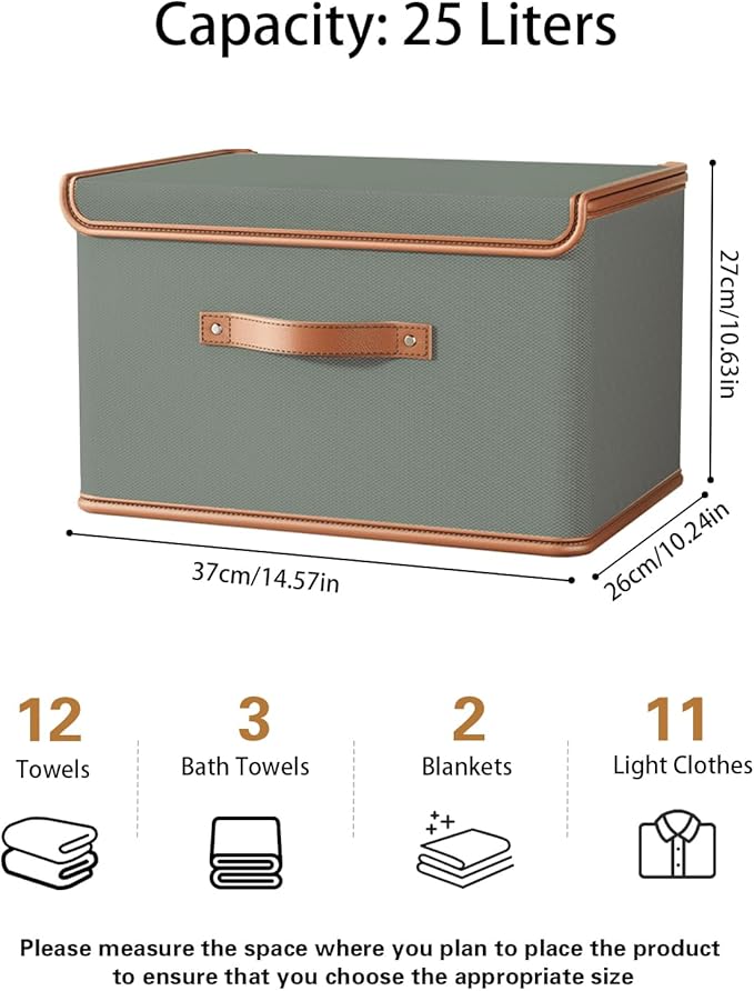 Tuza 4 Pack Storage Bins with Lids, Collapsible Closet Organizer Container - Image 2