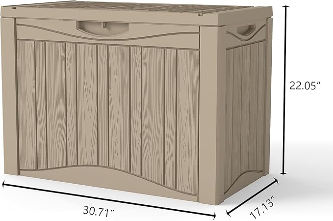 TARKARI 45 Gallon Lockable Resin Deck Box, Waterproof & UV-Resistant Outdoor - Image 2