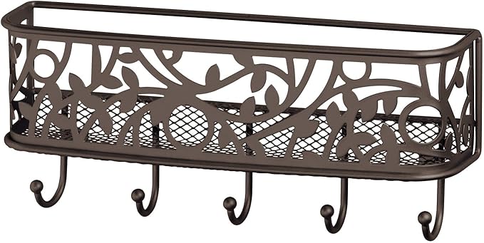 mDesign Wall Mount Metal Entryway Storage Organizer Mail Sorter Basket - Image 7