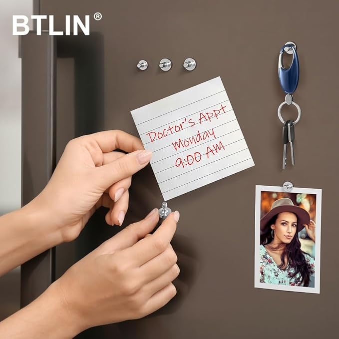 BTLIN Heavy Duty Fridge Magnets Extra Strong, Large Magnetic Push Pins - Image 7