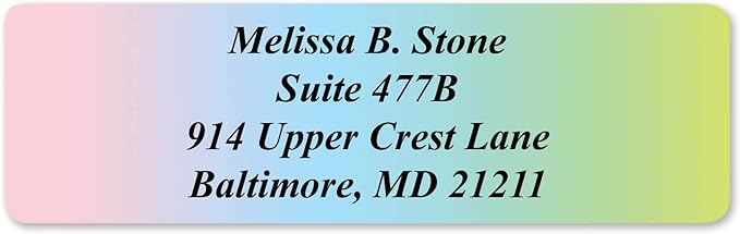 Cascading Rainbow Medley Personalized Return Address Labels - Image 5