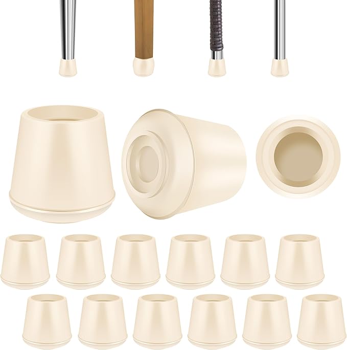 3/4" Round Rubber Chair Leg Tips Caps, Chair Leg Floor Protectors, Non-Slip by VOCOMO