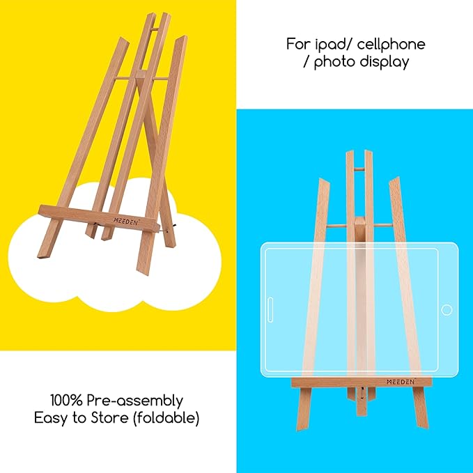 MEEDEN 6 Pack 20 Inch Art Beech Wooden Tabletop Easel - Image 4