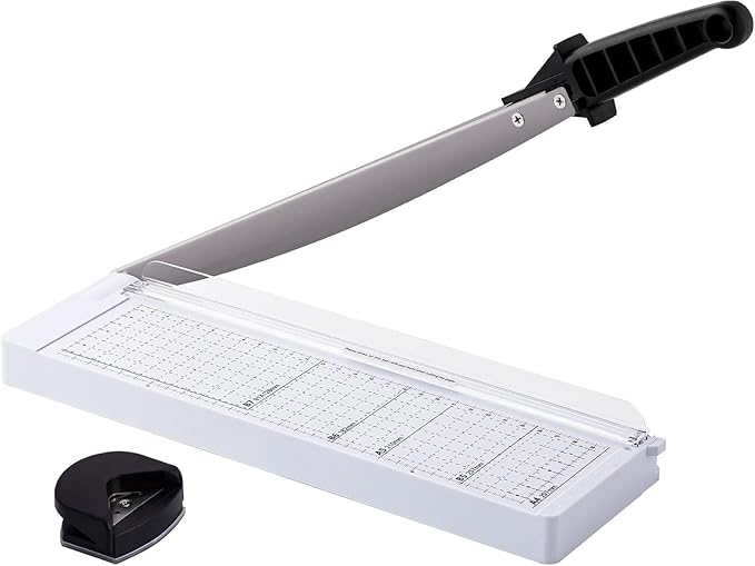 TIANSE Paper Trimmer 12” 8 to 12 Sheet Capacity Paper Cutter Guillotine - Image 7