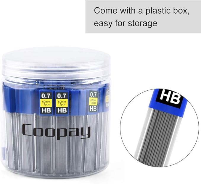 Coopay 960 Pieces Lead Refills 0.7 mm HB Break Resistant Mechanical Pencil - Image 4