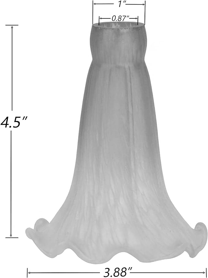 Bieye LS13S Lily Flower Blown Glass Lampshade - Image 4