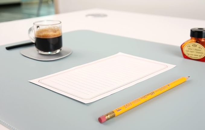 DeskPaw Dual-Sided Leather Desk Pad, Blotter - Image 3