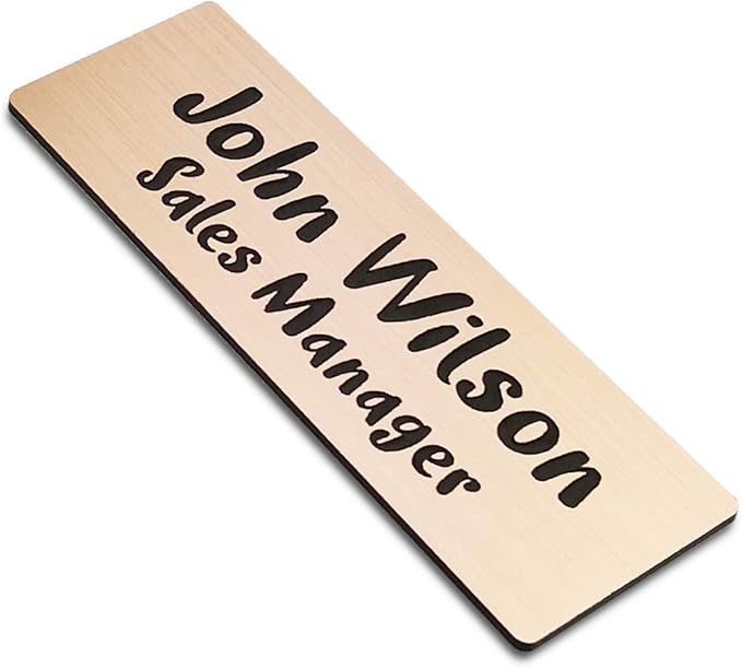 Custom Engraved Name Tag Badges by Unknown