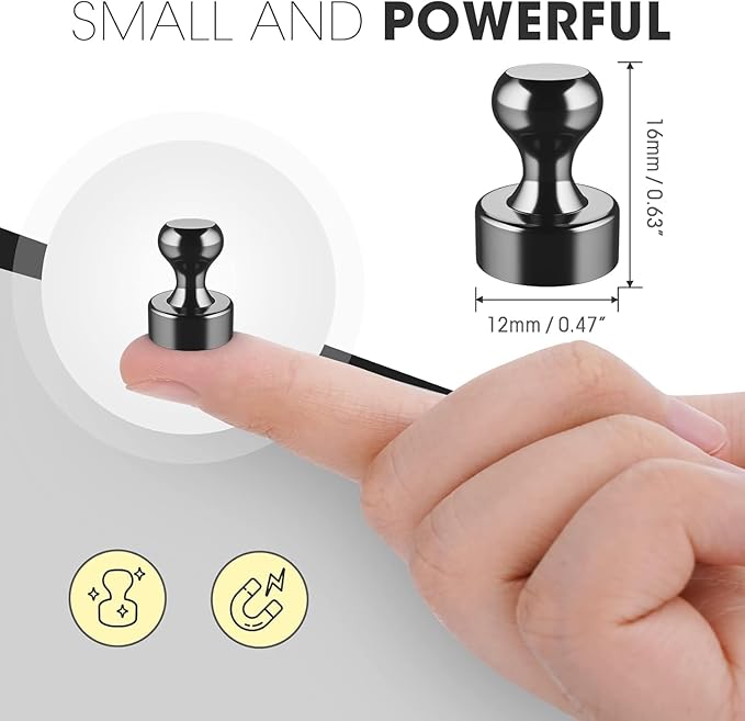 Grtard 100 Pack Magnetic Push Pins, Fridge Magnets - Image 3