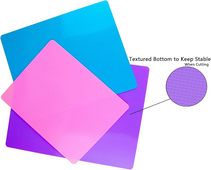 3 Pieces Flexible Cutting Board mats, Plastic Cutting Boards - Image 3