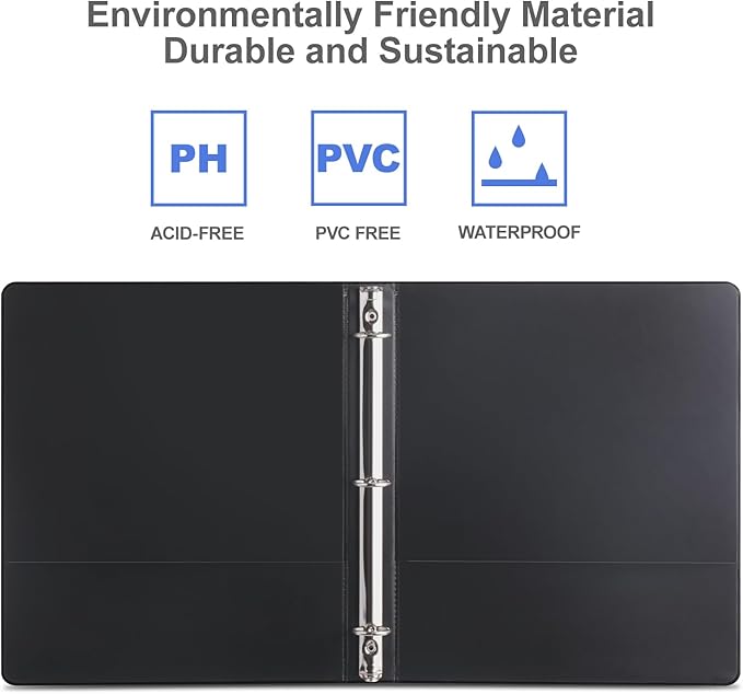 3 Ring Binder 1-1/2 Inch, ViVin Sturdy 1.5"-Round Ring Binder - Image 5