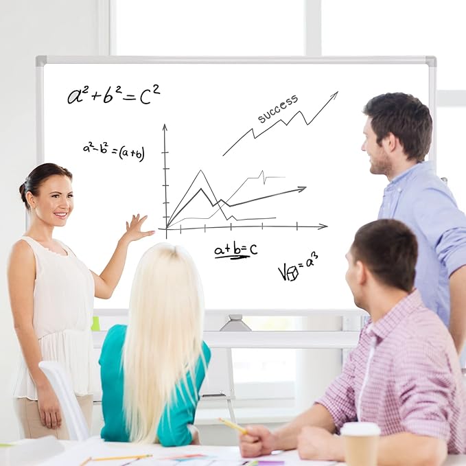 Adjustable Magnetic Mobile Dry Erase Board -48 x 32 Inches Whiteboard Stand - Image 6