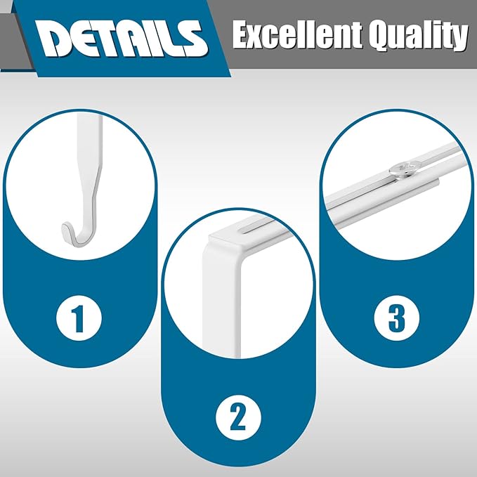 Amylove 12 Pcs Adjustable Cubicle Hanger Universal Partition Metal Cubicle - Image 4