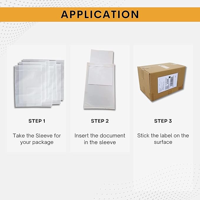 5000 Pack 6"x9" Shipping Label Sleeves – Clear Self-Adhesive Packing Slip - Image 2