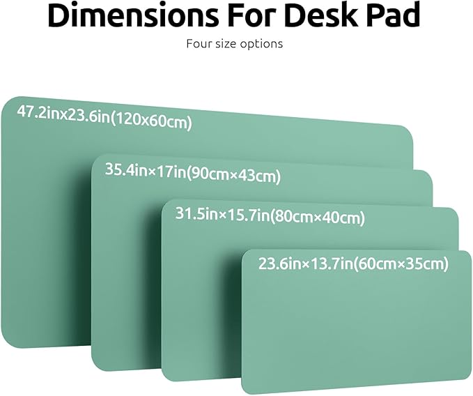 YSAGi Leather Desk Protector, Office Mat, Large Mouse Mat, Non-Slip PU Leather - Image 4