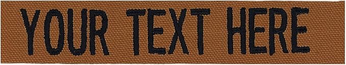 Custom Uniform Name Tapes Solid Color. Rusty Brown Fabric, 4 Inch Hook Fastener by NORTHERNSAFARI
