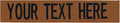 Custom Uniform Name Tapes Solid Color. Rusty Brown Fabric, 4 Inch Hook Fastener by NORTHERNSAFARI
