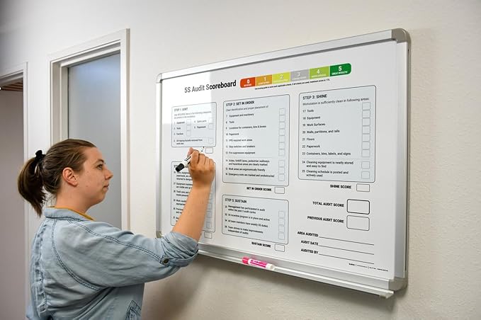 5S Audit Scoreboard Whiteboard 48" x 36" - Image 3